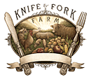 Knife and Fork Farm Label - Design and Illustration